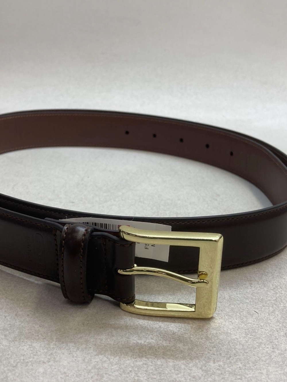 Coach Mahogany Brown Leather CLA Bridle Belt Brass Buckle FS5953 Sz 44 - Picture 6 of 7